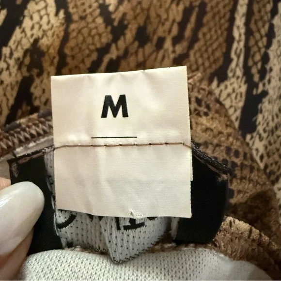 Vintage Gantos Brown Snake Print Pencil Skirt - Picture 3 of 5